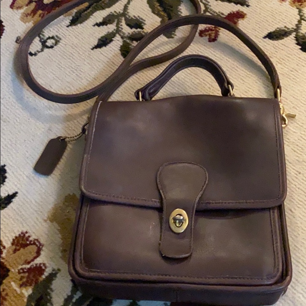 Vintage 80s Dark Brown Coach Bag